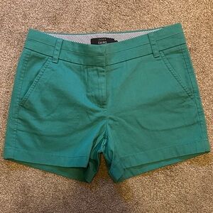 J. Crew Teal Chino Shorts Sz 0
